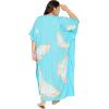 imageCaftans for Women Plus Size Polyester Beach Kaftan Cover Up African Long Kimonos Printed House DressesAqua Blue