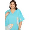 imageCaftans for Women Plus Size Polyester Beach Kaftan Cover Up African Long Kimonos Printed House DressesAqua Blue