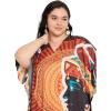 imageCaftans for Women Plus Size Polyester Beach Kaftan Cover Up African Long Kimonos Printed House DressesBlack Tribal Lady