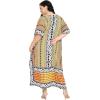 imageCaftans for Women Plus Size Polyester Beach Kaftan Cover Up African Long Kimonos Printed House DressesBrown  Grey