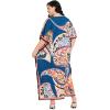 imageCaftans for Women Plus Size Polyester Beach Kaftan Cover Up African Long Kimonos Printed House DressesDeep Cobalt Blue