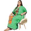 imageCaftans for Women Plus Size Polyester Beach Kaftan Cover Up African Long Kimonos Printed House DressesGrass Green