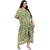 imageCaftans for Women Plus Size Polyester Beach Kaftan Cover Up African Long Kimonos Printed House DressesGreen