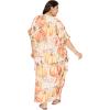 imageCaftans for Women Plus Size Polyester Beach Kaftan Cover Up African Long Kimonos Printed House DressesLigth Beige Pumpkins