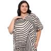 imageCaftans for Women Plus Size Polyester Beach Kaftan Cover Up African Long Kimonos Printed House DressesOffwhite  Black