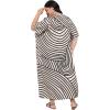 imageCaftans for Women Plus Size Polyester Beach Kaftan Cover Up African Long Kimonos Printed House DressesOffwhite  Black