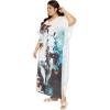 imageCaftans for Women Plus Size Polyester Beach Kaftan Cover Up African Long Kimonos Printed House DressesOffwhite