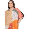 imageCaftans for Women Plus Size Polyester Beach Kaftan Cover Up African Long Kimonos Printed House DressesOrange  Beige