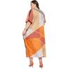 imageCaftans for Women Plus Size Polyester Beach Kaftan Cover Up African Long Kimonos Printed House DressesOrange  Beige