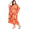 imageCaftans for Women Plus Size Polyester Beach Kaftan Cover Up African Long Kimonos Printed House DressesOrange