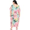imageCaftans for Women Plus Size Polyester Beach Kaftan Cover Up African Long Kimonos Printed House DressesPink