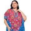 imageCaftans for Women Plus Size Polyester Beach Kaftan Cover Up African Long Kimonos Printed House DressesRed  Blue