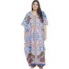 imageCaftans for Women Plus Size Polyester Beach Kaftan Cover Up African Long Kimonos Printed House DressesRoyal Blue