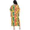 imageCaftans for Women Plus Size Polyester Beach Kaftan Cover Up African Long Kimonos Printed House DressesSunflower Yellow