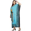 imageCaftans for Women Plus Size Polyester Beach Kaftan Cover Up African Long Kimonos Printed House DressesTurquoise Blue