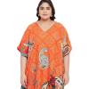 imageCaftans for Women Plus Size Polyester Beach Kaftan Cover Up African Long Kimonos Printed House DressesVibrant Orange