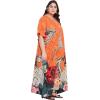 imageCaftans for Women Plus Size Polyester Beach Kaftan Cover Up African Long Kimonos Printed House DressesVibrant Orange