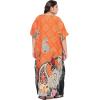 imageCaftans for Women Plus Size Polyester Beach Kaftan Cover Up African Long Kimonos Printed House DressesVibrant Orange