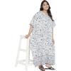 imageCaftans for Women Plus Size Polyester Beach Kaftan Cover Up African Long Kimonos Printed House DressesWhite Floral