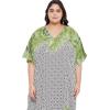 imageCaftans for Women Plus Size Polyester Beach Kaftan Cover Up African Long Kimonos Printed House DressesWhite Palm Leaf
