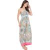 imageGypsie Blu Maxi Resort Wear Women Off Shoulder Summer Dress Elastic Casual Tube Dress for Ladies Turquoise Floral Maxi Tube Dress 3X