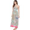 imageGypsie Blu Maxi Resort Wear Women Off Shoulder Summer Dress Elastic Casual Tube Dress for Ladies Turquoise Floral Maxi Tube Dress 3X