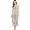 imageGypsie Blu Maxi Resort Wear Women Off Shoulder Summer Dress Elastic Casual Tube Dress for Ladies Turquoise Floral Maxi Tube Dress 3X