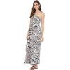 imageOussum Gypsie Blu Women Casual Maxi Dress Bohemian Beach Sundress Off Shoulder Tube Dress for Resort Wear Black Leopard Maxi Tube Dress 3X