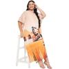 imagePlus Size Women Kaftan Dress Polyester Long Beach Cover Up Maxi Mumu Dresses for Bathing CaftanBeige