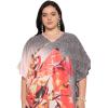 imagePlus Size Women Kaftan Dress Polyester Long Beach Cover Up Maxi Mumu Dresses for Bathing CaftanBlack  White Animal