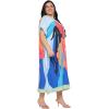 imagePlus Size Women Kaftan Dress Polyester Long Beach Cover Up Maxi Mumu Dresses for Bathing CaftanDusty Rose