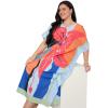 imagePlus Size Women Kaftan Dress Polyester Long Beach Cover Up Maxi Mumu Dresses for Bathing CaftanDusty Rose