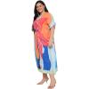 imagePlus Size Women Kaftan Dress Polyester Long Beach Cover Up Maxi Mumu Dresses for Bathing CaftanDusty Rose