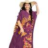 imagePlus Size Women Kaftan Dress Polyester Long Beach Cover Up Maxi Mumu Dresses for Bathing CaftanMaroon
