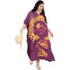 imagePlus Size Women Kaftan Dress Polyester Long Beach Cover Up Maxi Mumu Dresses for Bathing CaftanMaroon