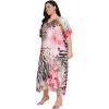 imagePlus Size Women Kaftan Dress Polyester Long Beach Cover Up Maxi Mumu Dresses for Bathing CaftanMulti
