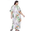 imagePlus Size Women Kaftan Dress Polyester Long Beach Cover Up Maxi Mumu Dresses for Bathing CaftanMulti Color Floral Print
