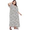 imagePlus Size Women Kaftan Dress Polyester Long Beach Cover Up Maxi Mumu Dresses for Bathing CaftanOffwhite
