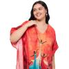 imagePlus Size Women Kaftan Dress Polyester Long Beach Cover Up Maxi Mumu Dresses for Bathing CaftanRed