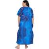 imagePlus Size Women Kaftan Dress Polyester Long Beach Cover Up Maxi Mumu Dresses for Bathing CaftanRoyal Blue