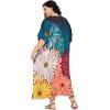 imagePlus Size Women Kaftan Dress Polyester Long Beach Cover Up Maxi Mumu Dresses for Bathing CaftanTeal Blue  Coral Peach