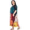 imagePlus Size Women Kaftan Dress Polyester Long Beach Cover Up Maxi Mumu Dresses for Bathing CaftanTeal Blue  Coral Peach