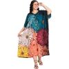 imagePlus Size Women Kaftan Dress Polyester Long Beach Cover Up Maxi Mumu Dresses for Bathing CaftanTeal Blue  Coral Peach