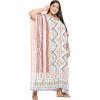 imagePlus Size Women Kaftan Dress Polyester Long Beach Cover Up Maxi Mumu Dresses for Bathing CaftanWhite  Orange