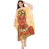 imagePlus Size Women Kaftan Dress Polyester Long Beach Cover Up Maxi Mumu Dresses for Bathing CaftanYellow
