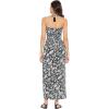 imageWomen Casual Maxi Tube Dress Bohemian Smocked Dresses Vintage Halter Summer Sundresses Printed Top Beachwear S Black ampamp White Floral