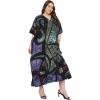 imageWomen Plus Size Caftans Polyester Bathing Suit Cover Up Dubai Kaftan Maxi House Dresses for SummerBlack  Purple Geometric