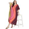 imageWomen Plus Size Caftans Polyester Bathing Suit Cover Up Dubai Kaftan Maxi House Dresses for SummerBright Pink  Orange