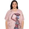 imageWomen Plus Size Caftans Polyester Bathing Suit Cover Up Dubai Kaftan Maxi House Dresses for SummerBrown Lady Print