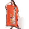 imageWomen Plus Size Caftans Polyester Bathing Suit Cover Up Dubai Kaftan Maxi House Dresses for SummerBurnt Orange